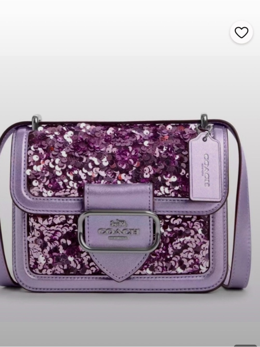Coach Purple Sequin Crossbody Bag NWT!